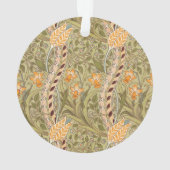 ウィリアムモリスダフォディルガーデンフラワークラシックボタ オーナメント (裏面)