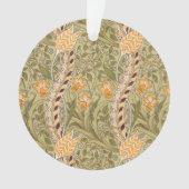 ウィリアムモリスダフォディルガーデンフラワークラシックボタ オーナメント (正面)