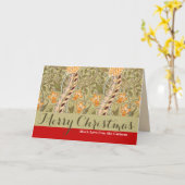 ウィリアムモリスダフォディルガーデンフラワークラシックボタ カード (黄色い花)