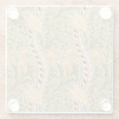 ウィリアムモリスダフォディルガーデンフラワークラシックボタ ガラスコースター (裏面)