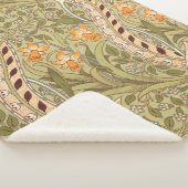 ウィリアムモリスダフォディルガーデンフラワークラシックボタ シェルパブランケット (3/4)