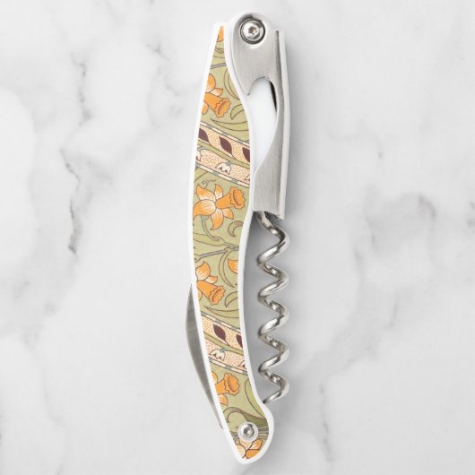 ウィリアムモリスダフォディルガーデンフラワークラシックボタ ソムリエナイフ (裏面)