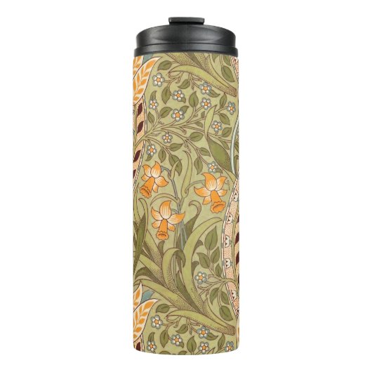 ウィリアムモリスダフォディルガーデンフラワークラシックボタ タンブラー (正面)
