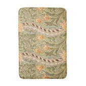 ウィリアムモリスダフォディルガーデンフラワークラシックボタ バスマット (正面縦)