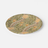 ウィリアムモリスダフォディルガーデンフラワークラシックボタ ペーパープレート (アングル)