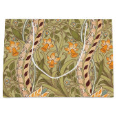 ウィリアムモリスダフォディルガーデンフラワークラシックボタ ラージペーパーバッグ (正面)