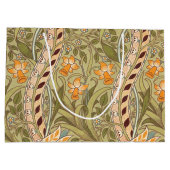 ウィリアムモリスダフォディルガーデンフラワークラシックボタ ラージペーパーバッグ (裏面)