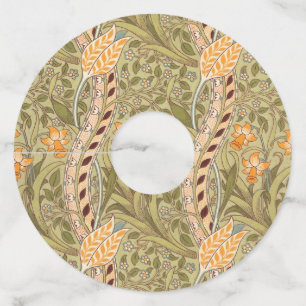 ウィリアムモリスダフォディルガーデンフラワークラシックボタ ワイングラスタグ