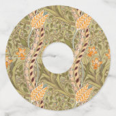 ウィリアムモリスダフォディルガーデンフラワークラシックボタ ワイングラスタグ (裏面)