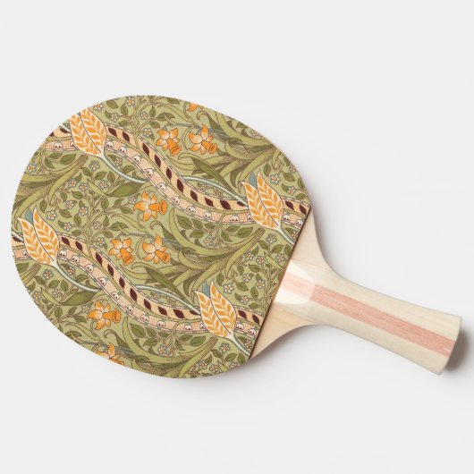 ウィリアムモリスダフォディルガーデンフラワークラシックボタ 卓球ラケット (横)