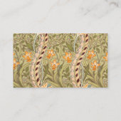 ウィリアムモリスダフォディルガーデンフラワークラシックボタ 名刺 (裏面)