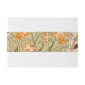 ウィリアムモリスダフォディルガーデンフラワークラシックボタ 招待状ベリーバンド (裏面例)