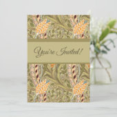 ウィリアムモリスダフォディルガーデンフラワークラシックボタ 招待状 (スタンド正面)