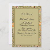 ウィリアムモリスダフォディルガーデンフラワークラシックボタ 招待状 (裏面)