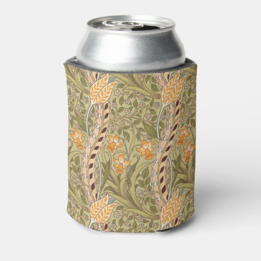 ウィリアムモリスダフォディルガーデンフラワークラシックボタ 缶クーラー (缶裏面)