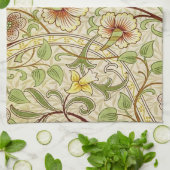 ウィリアムモリスダフォディルクラシックフラワー壁紙 キッチンタオル (折り畳み)
