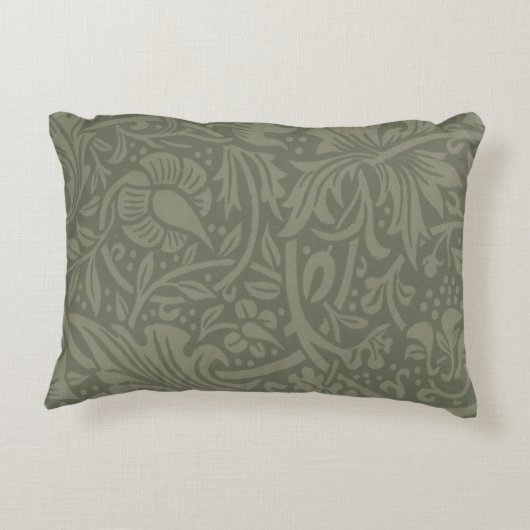 ウィリアムモリスダフォディルフローラ壁紙 アクセントクッション (裏面)