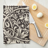 ウィリアムモリスダフォディルフローラ壁紙 キッチンタオル (四つ折り)