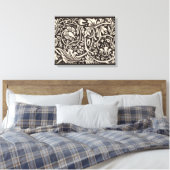 ウィリアムモリスダフォディルフローラ壁紙 キャンバスプリント (インサイチュ (寝室))