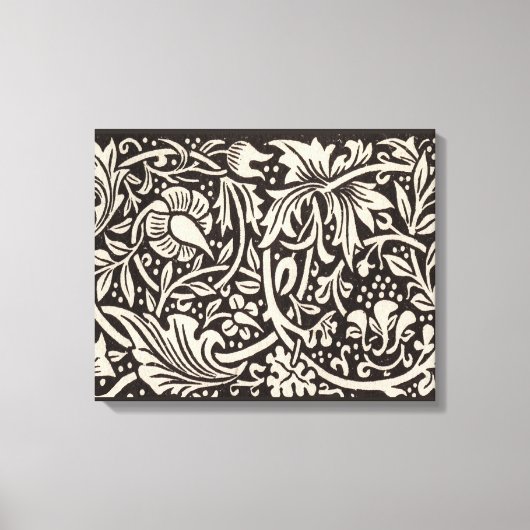 ウィリアムモリスダフォディルフローラ壁紙 キャンバスプリント (正面)