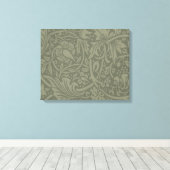 ウィリアムモリスダフォディルフローラ壁紙 キャンバスプリント (インサイチュ (ウッドフロア))