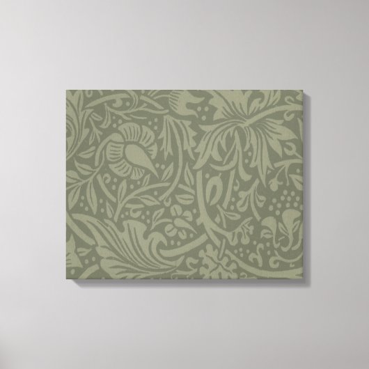 ウィリアムモリスダフォディルフローラ壁紙 キャンバスプリント (正面)