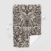 ウィリアムモリスダフォディルフローラ壁紙 ゴルフタオル (インサイチュ)