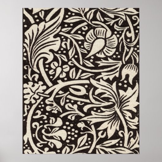 ウィリアムモリスダフォディルフローラ壁紙 ポスター (正面)