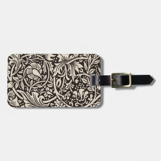 ウィリアムモリスダフォディルフローラ壁紙 ラゲッジタグ (正面横)