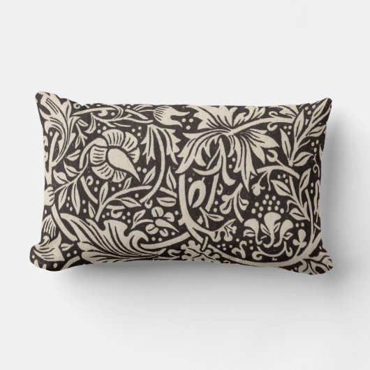 ウィリアムモリスダフォディルフローラ壁紙 ランバークッション (正面)
