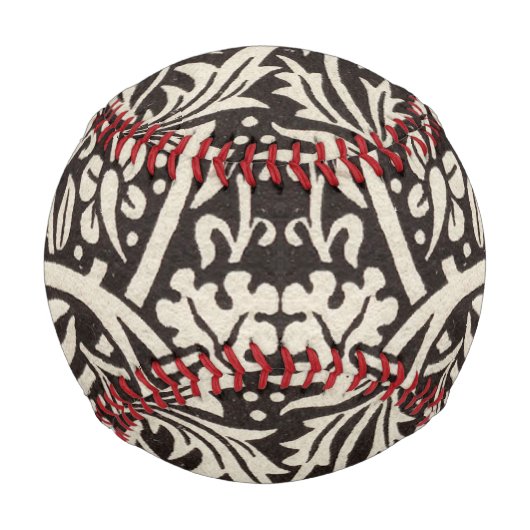 ウィリアムモリスダフォディルフローラ壁紙 野球ボール (裏面)