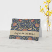 ウィリアムモリスチューダーバラ壁紙 カード (黄色い花)