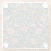 ウィリアムモリスチューダーバラ壁紙 ガラスコースター (裏面)