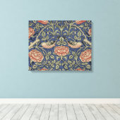 ウィリアムモリスチューダーバラ壁紙 キャンバスプリント (インサイチュ (ウッドフロア))