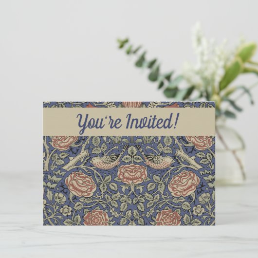 ウィリアムモリスチューダーバラ壁紙 招待状 (スタンド正面)