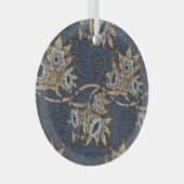ウィリアムモリスチューリップウィローブルーパターン ガラスオーナメント (正面右)