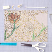 ウィリアムモリスチューリップデザインインピンクティッシュペーパー 薄葉紙 (クラフト)