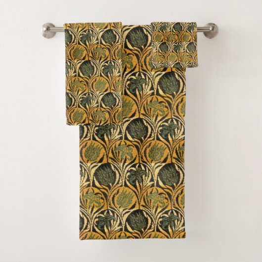 ウィリアムモリスチューリップ&リリーカーペットラグクラシック バスタオルセット (インサイチュ)