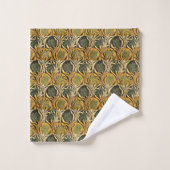 ウィリアムモリスチューリップ&リリーカーペットラグクラシック バスタオルセット (ウォッシュタオル)