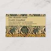 ウィリアムモリスチューリップ&リリーカーペットラグクラシック 名刺 (正面)