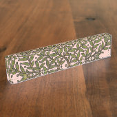 ウィリアムモリスツリーフリーズフローラ壁紙 デスクネームプレート (側面)