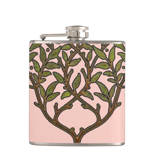 ウィリアムモリスツリーフリーズフローラ壁紙 フラスク (正面)