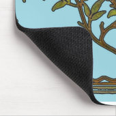 ウィリアムモリスツリーフリーズフローラ壁紙 マウスパッド (コーナー)