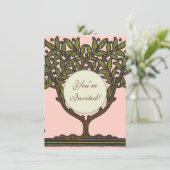 ウィリアムモリスツリーフリーズフローラ壁紙 招待状 (スタンド正面)