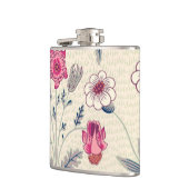 ウィリアムモリスデイジーフローラルパターンレッドオレンジ フラスク (左)