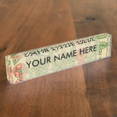 ウィリアムモリストレリスクラシック壁紙デザイン デスクネームプレート (側面)