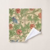 ウィリアムモリストレリスクラシック壁紙デザイン バスタオルセット (ウォッシュタオル)