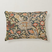 ウィリアムモリストレントガーデンフラワークラシックボタニック アクセントクッション (正面)