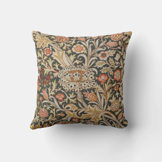 ウィリアムモリストレントガーデンフラワークラシックボタニック クッション (裏面)