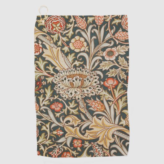 ウィリアムモリストレントガーデンフラワークラシックボタニック ゴルフタオル (正面)